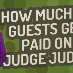 How much do guests get paid on Judge Judy?