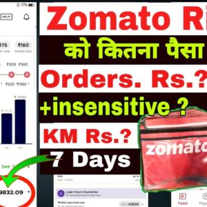 How much do zomato riders earn? || Target Insensitive || zomato salary || Zomato Rate Card