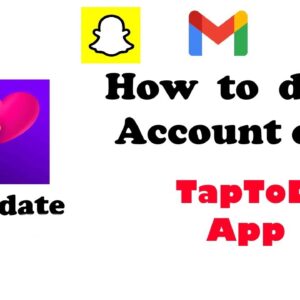 How To Delete Account On taptodate App | How To Deactivate Account On taptodate App
