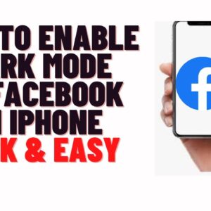 how to enable dark mode on facebook on iphone
