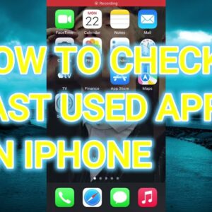 HOW TO CHECK LAST USED APPS ON IPHONE(Iphone Tutorial)