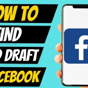 How To Find Saved Draft on Facebook (New)