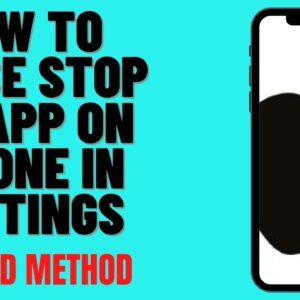 HOW TO FORCE STOP AN APP ON IPHONE IN SETTINGS