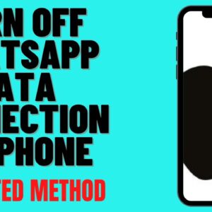 HOW TO TURN OFF WHATSAPP DATA CONNECTION ON IPHONE