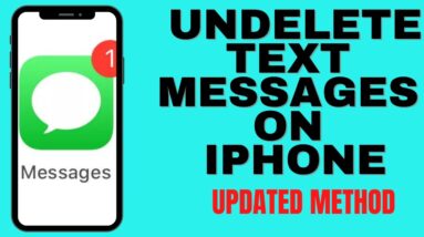 HOW TO UNDELETE TEXT MESSAGES ON IPHONE