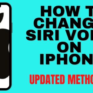 HOW TO CHANGE SIRI VOICE ON IPHONE