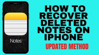 HOW TO RECOVER DELETED NOTES ON IPHONE