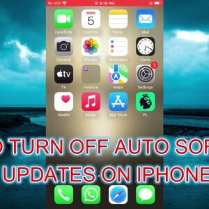 HOW TO TURN OFF AUTO SOFTWARE UPDATES ON IPHONE