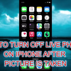 HOW TO TURN OFF LIVE PHOTOS ON IPHONE AFTER PICTURE IS TAKEN