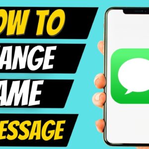 How To Change Your Name In iMessage