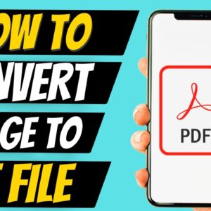 How to Convert Image to PDF File | Convert Photo To PDF