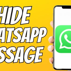 How To Hide WhatsApp Message On Lock Screen & Notification Bar