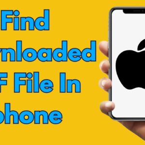 How To Find Downloaded PDF File In Iphone