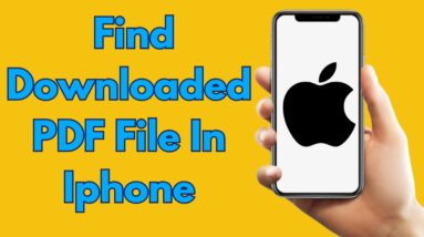 How To Find Downloaded PDF File In Iphone