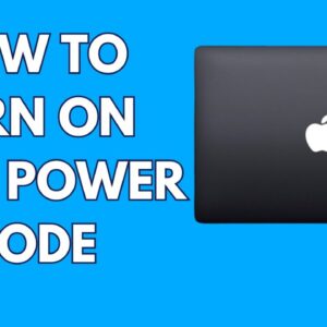 HOW TO TURN ON LOW POWER MODE ON MACBOOK